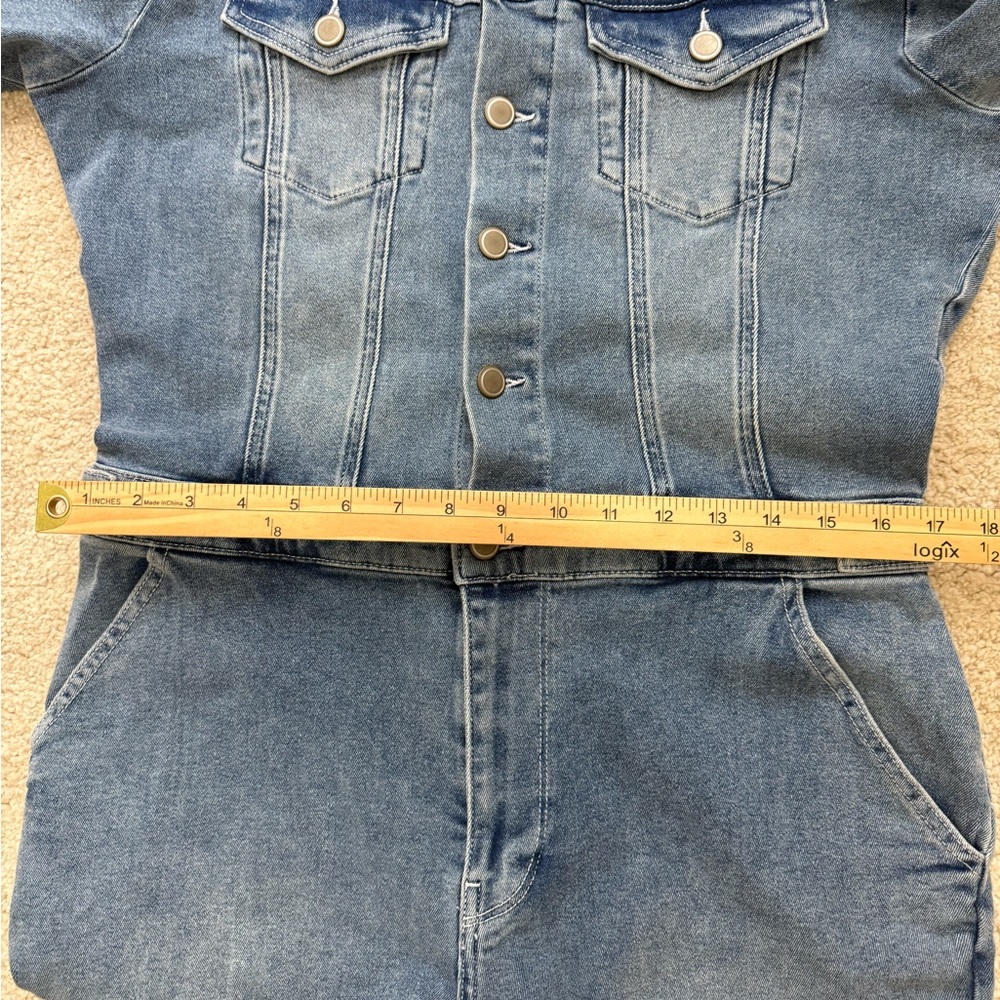 Good American Light Blue Denim Jumpsuit - Picture 10 of 16